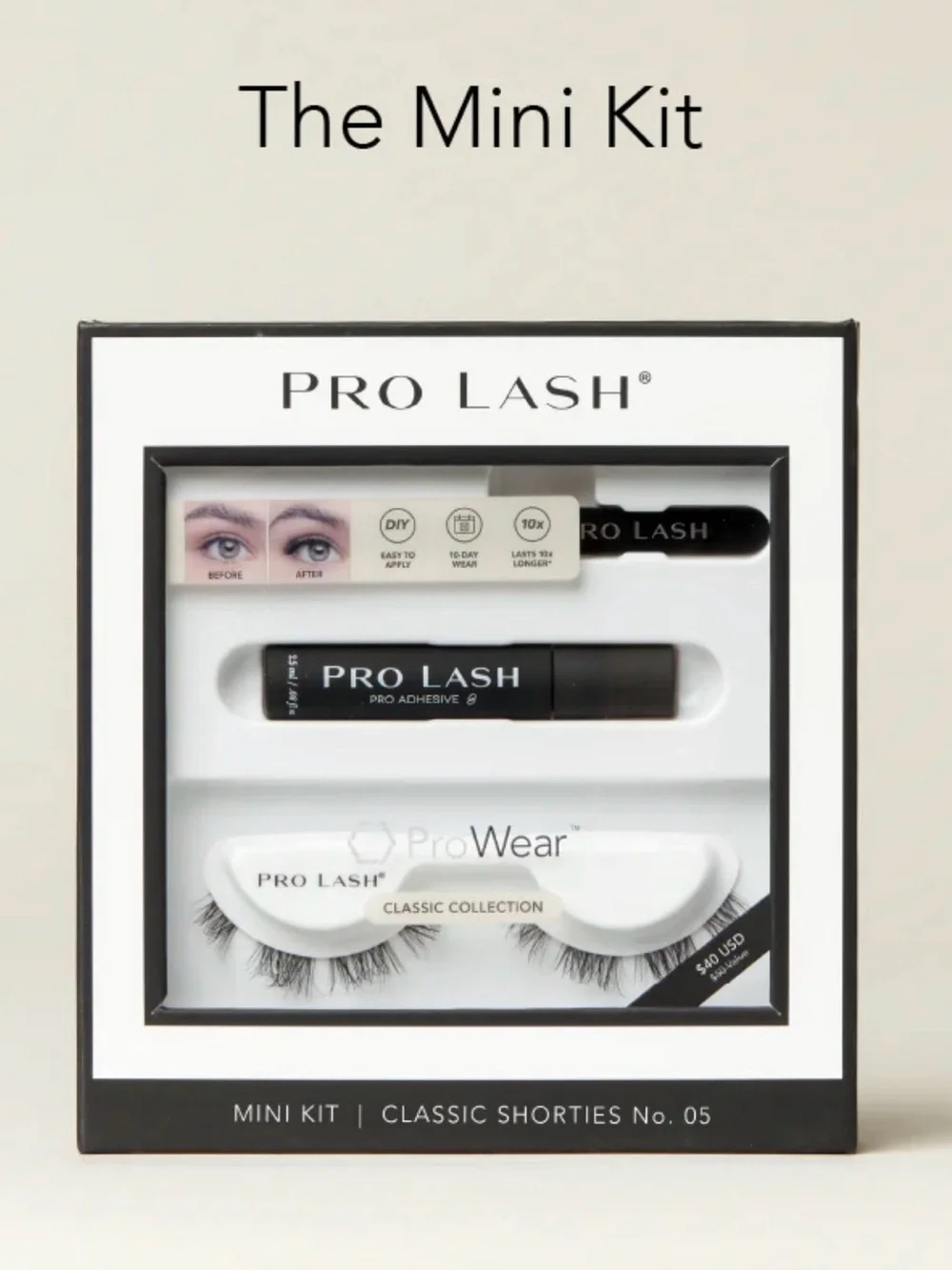 Pro Lash Starter Kit Classic Shorties No 5-Black Lashes & Tools - Picture 1 of 2